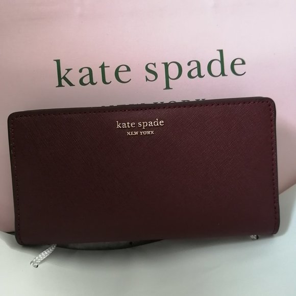 New Kate Spade Eva Wallet on Chain Blac…